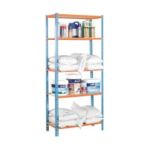 Simon Rack Maderclick 5/400 reol - metal med 5 hylder i spånplade, 180 × 90 × 40 cm