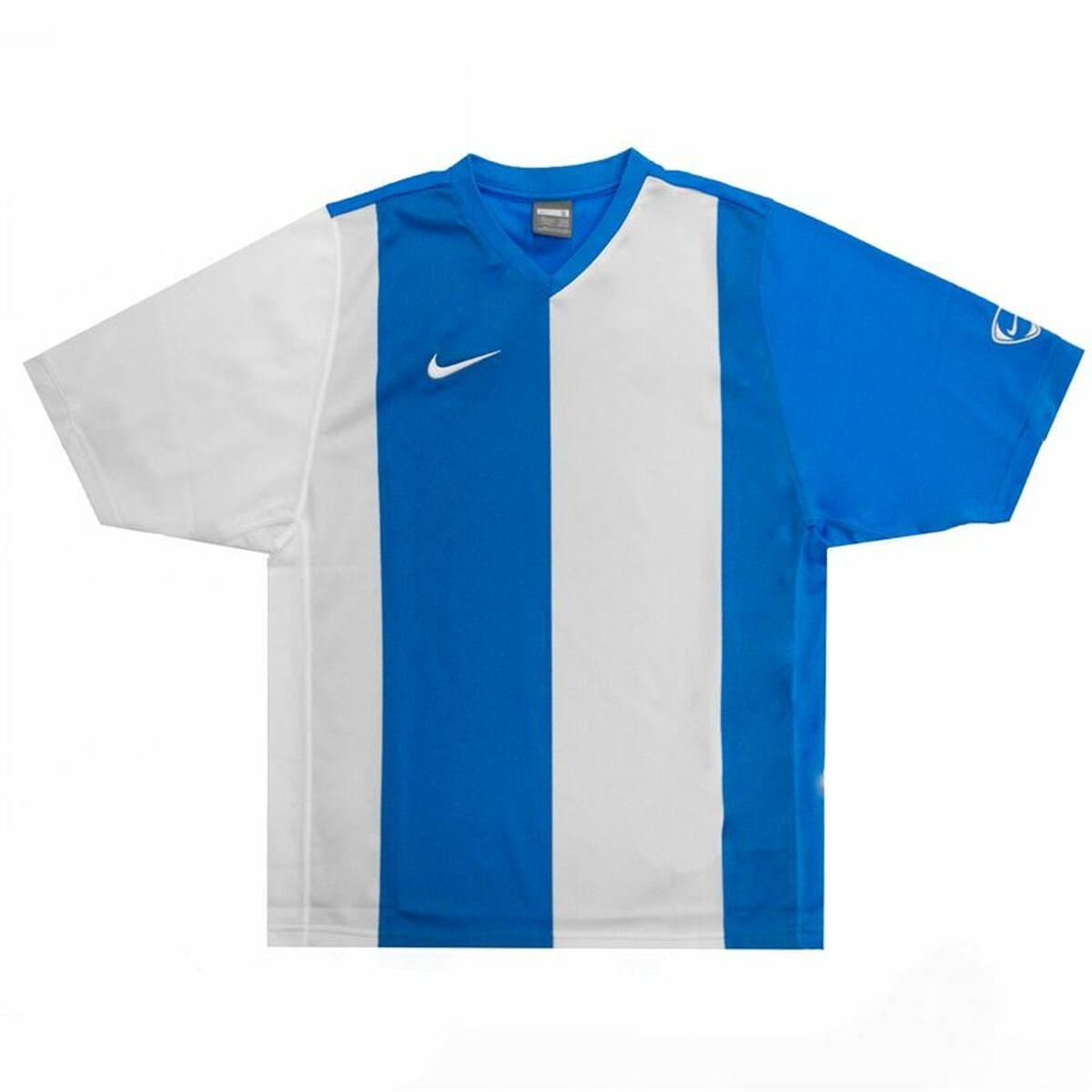 Nike kortærmet fodboldtrøje til mænd - Hvid/Blå (L) billede