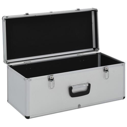 Opbevaringskufferter 2 stk. aluminium sølvfarvet