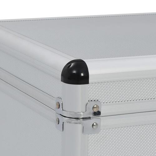 Opbevaringskufferter 2 stk. aluminium sølvfarvet