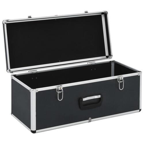 Opbevaringskufferter 2 stk. aluminium sort