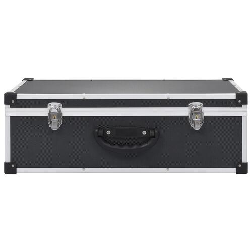 CD-kasse til 80 CD'er aluminium ABS sort