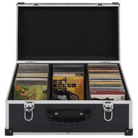 CD-kasse til 60 CD'er aluminium ABS sort
