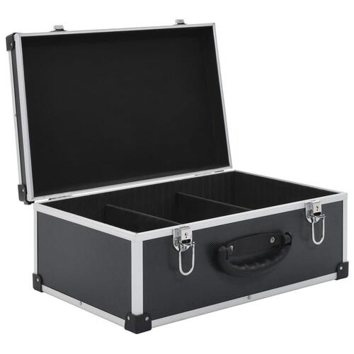 CD-kasse til 60 CD'er aluminium ABS sort
