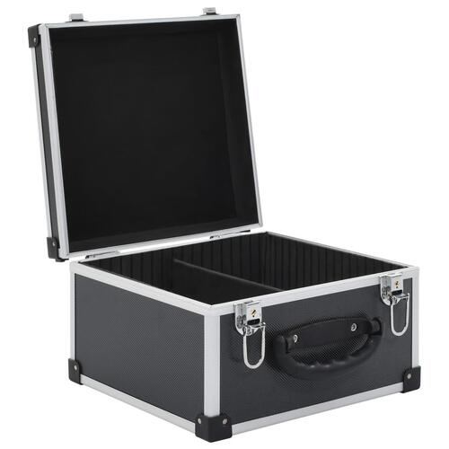 CD-kasse til 40 CD'er aluminium ABS sort