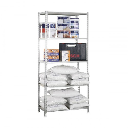 Simon Rack Maderclick reol 5 hylder - 180 × 90 × 40 cm, metal/spånplade, 750 kg