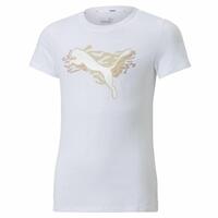 Børne Kortærmet T-shirt Puma Alpha Hvid 11-12 år