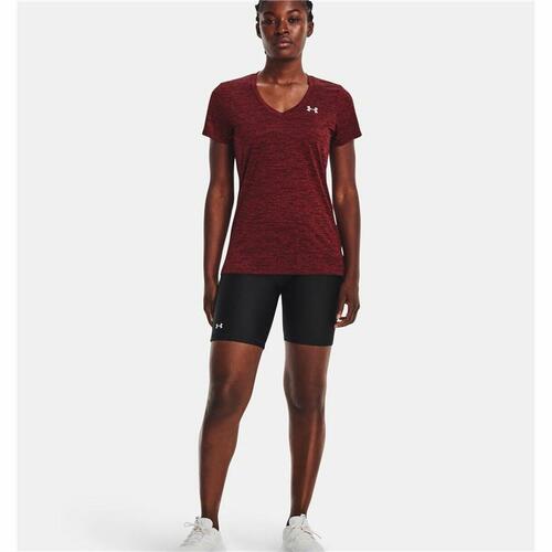 Kortærmet T-shirt til Kvinder Under Armour Mørkerød XS