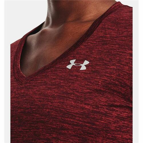 Kortærmet T-shirt til Kvinder Under Armour Mørkerød XS