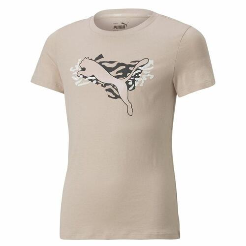 Børne Kortærmet T-shirt Puma Beige 11-12 år