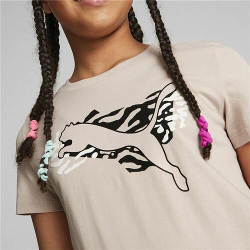 Børne Kortærmet T-shirt Puma Beige 11-12 år