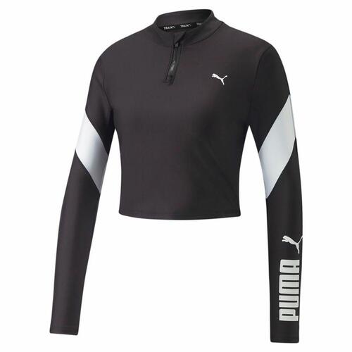 Kvinde Langærmet T-Shirt Puma Fit Eversculpt 1/4 Sort M