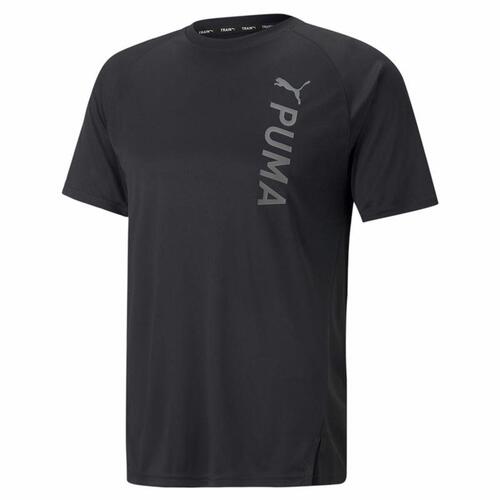 Kortærmet T-shirt til Mænd Puma Fit Sort Mænd M