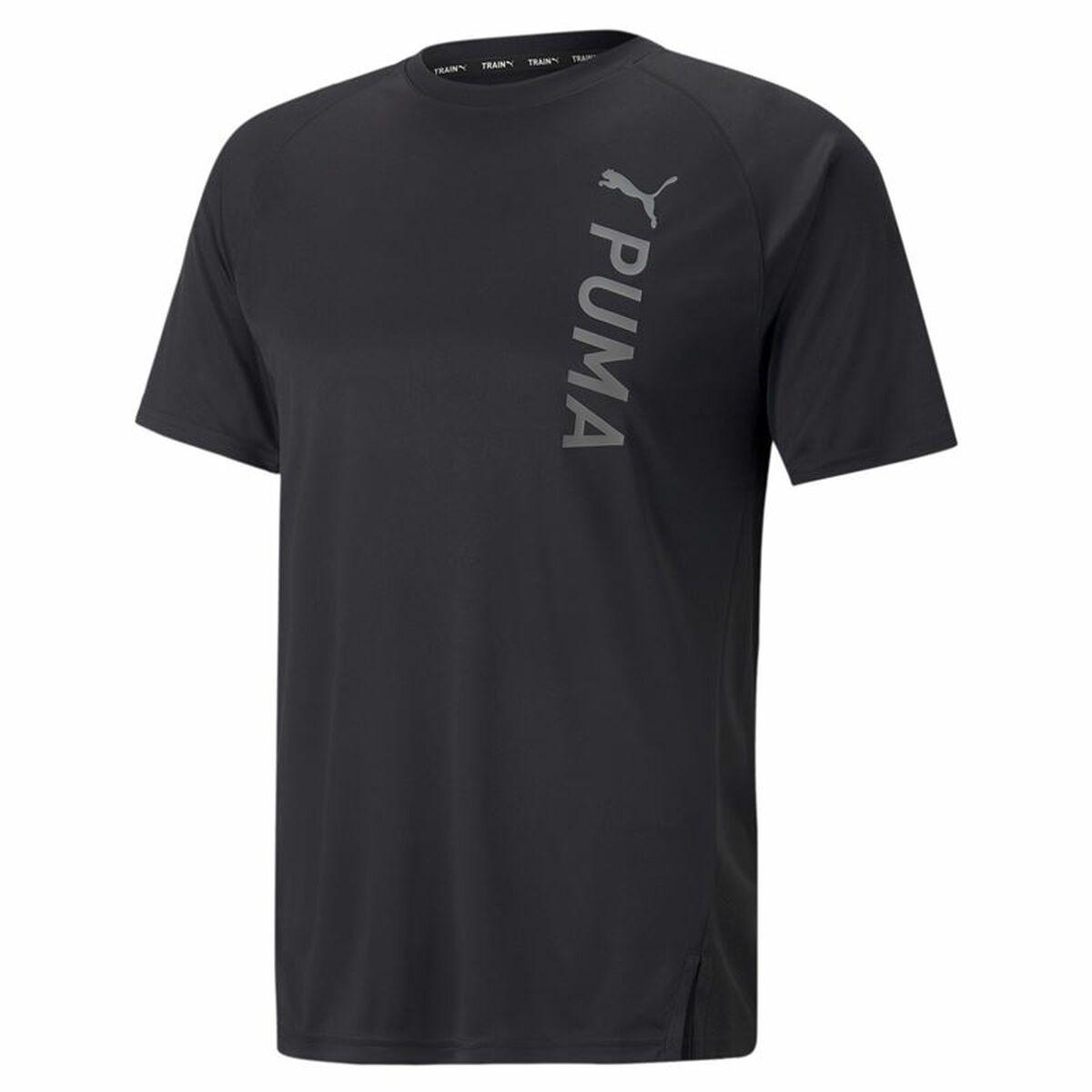 Kortærmet T-shirt til Mænd Puma Fit Sort Mænd M