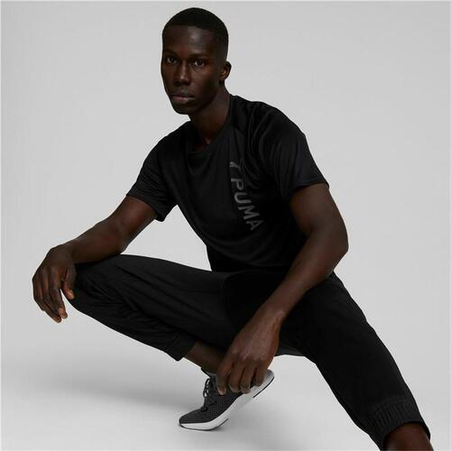 Kortærmet T-shirt til Mænd Puma Fit Sort Mænd M