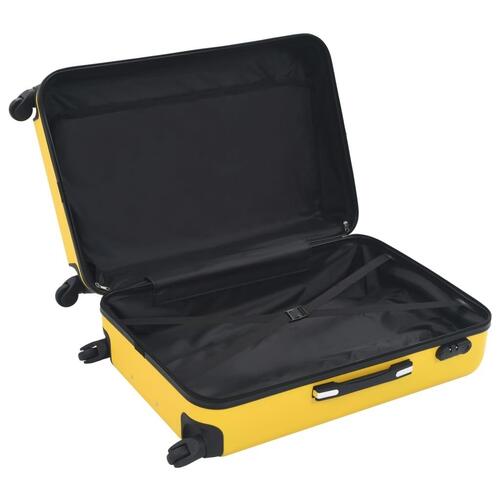 Kuffert sæt i 3 dele hardcase ABS gul