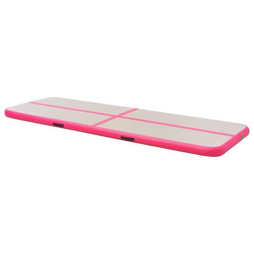 Oppustelig gymnastikmåtte med pumpe 300 x 100 x 10 cm PVC Pink