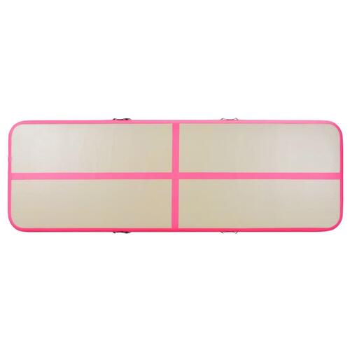 Oppustelig gymnastikmåtte med pumpe 300 x 100 x 10 cm PVC Pink