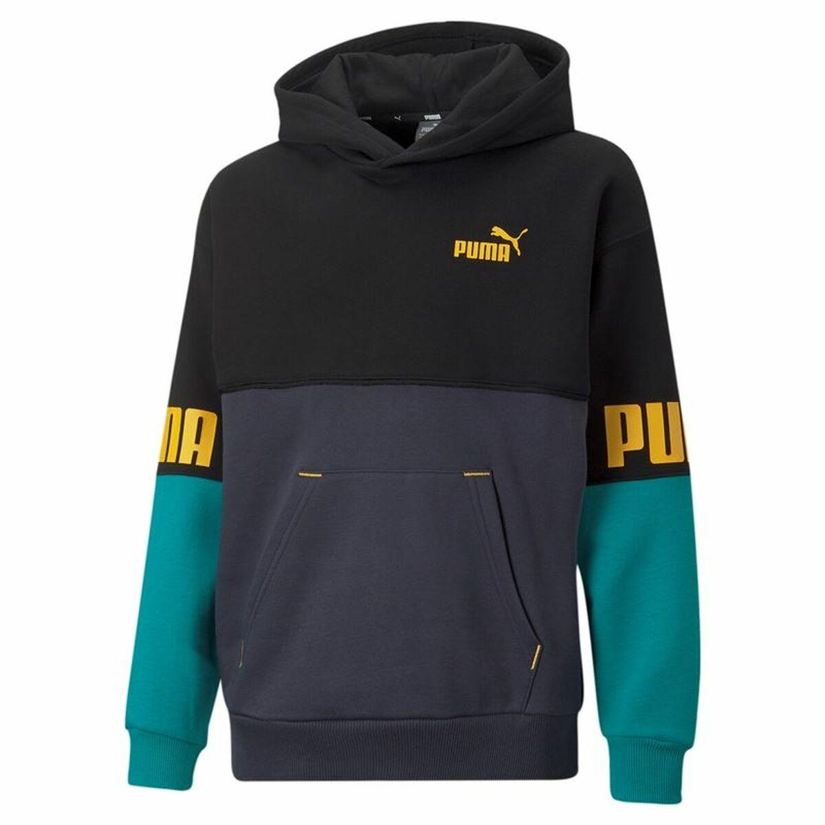 Sweatshirt til Børn Puma Grøn Sort 11-12 år