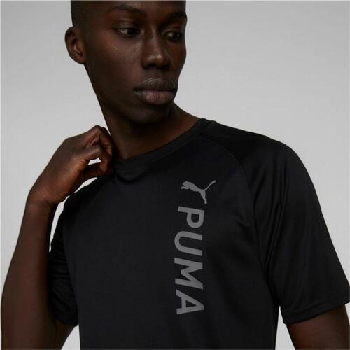 Kortærmet T-shirt til Mænd Puma Fit Sort Mænd S