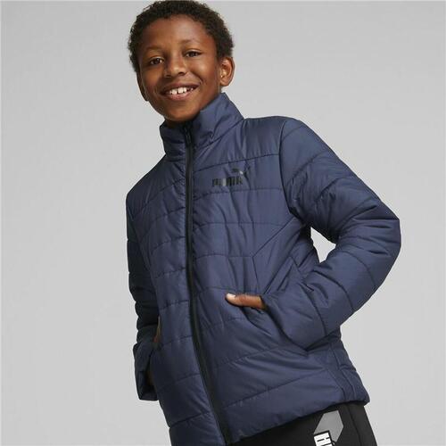 Sportsjakke til børn Puma Essentials Padded Marineblå 5-6 år