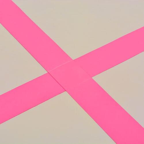 Oppustelig gymnastikmåtte med pumpe 500 x 100 x 10 cm PVC Pink