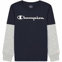Langærmet T-shirt til Børn Champion Sort 2XS