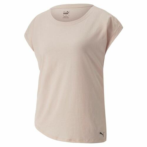 Kortærmet T-shirt til Kvinder Puma Studio Foundation Beige Lyserød XS