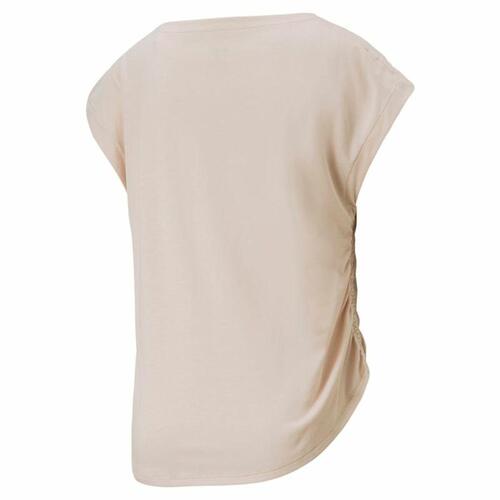 Kortærmet T-shirt til Kvinder Puma Studio Foundation Beige Lyserød XS