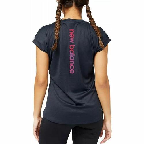 Kortærmet T-shirt til Kvinder New Balance Impact AT N-Vent Sort XS