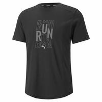Kortærmet T-shirt til Mænd Puma Performance Logo Sort Mænd S
