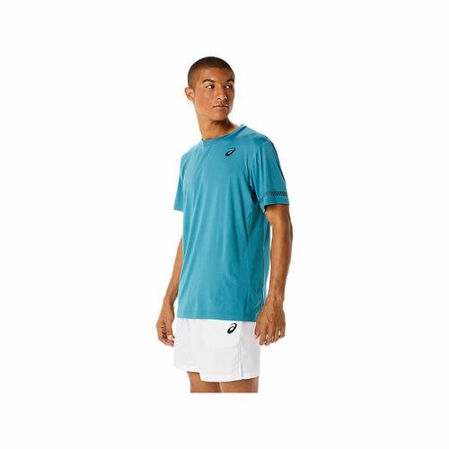 Kortærmet T-shirt til Mænd Asics Court Blå S