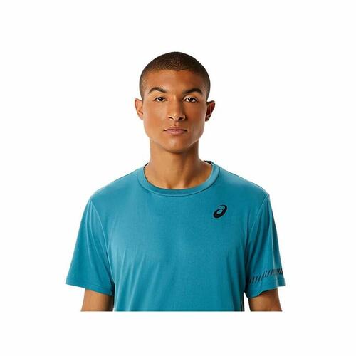 Kortærmet T-shirt til Mænd Asics Court Blå S