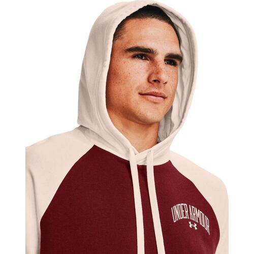 Hættetrøje til Mænd Under Armour Mørkerød XL