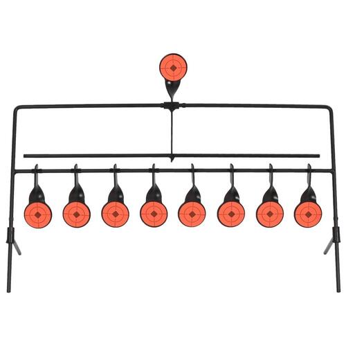 Skydeskive med automatisk nulstilling med 8+1 målskiver