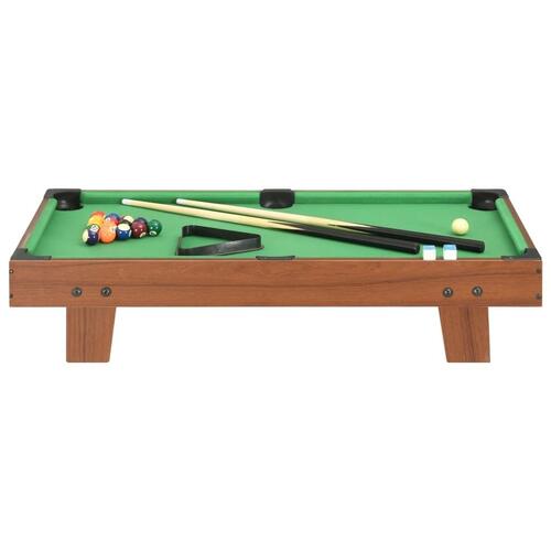 Mini-poolbord 92x52x19 cm brun og grøn