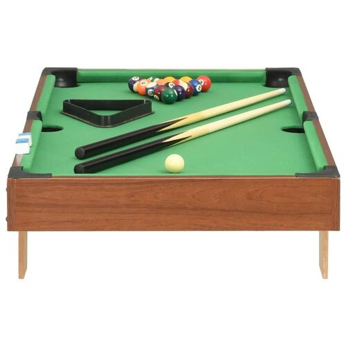 Mini-poolbord 92x52x19 cm brun og grøn