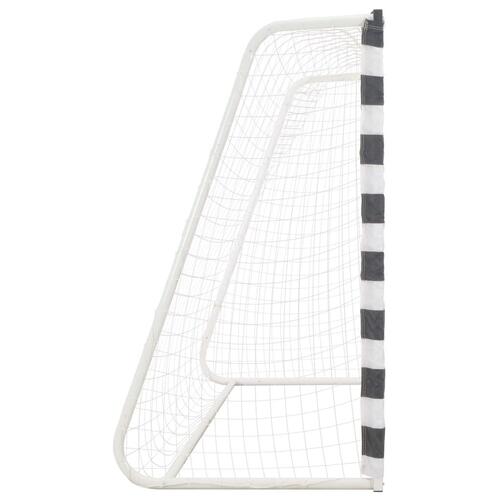 Fodboldmål 300 x 160 x 90 cm metal sort og hvid