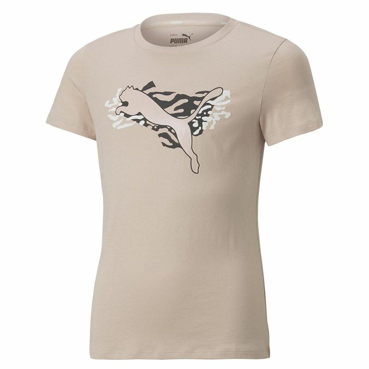 Børne Kortærmet T-shirt Puma Beige 6 år