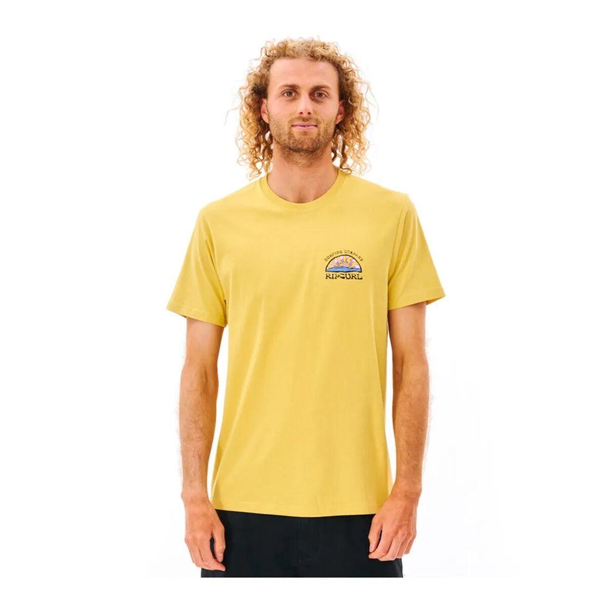 Kortærmet T-shirt til Mænd Rip Curl Gul Mænd S