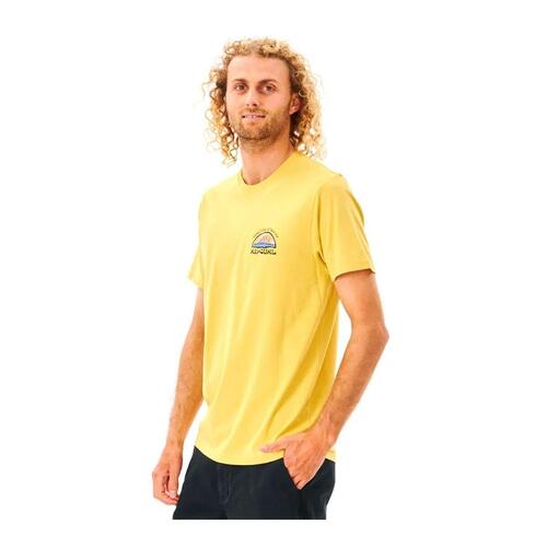 Kortærmet T-shirt til Mænd Rip Curl Gul Mænd XL