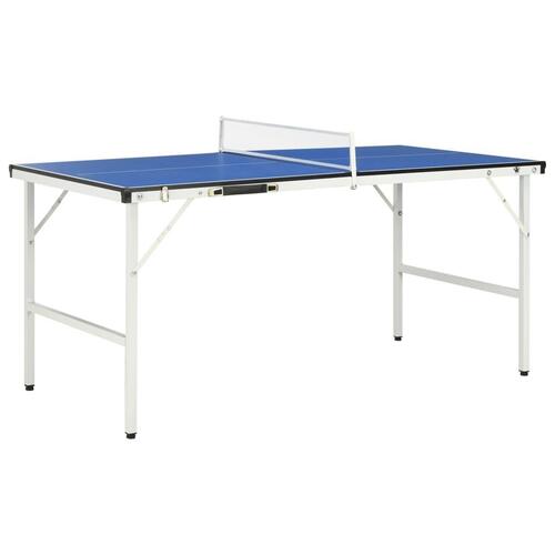 Bordtennisbord med net 152 x 76 x 66 cm blå