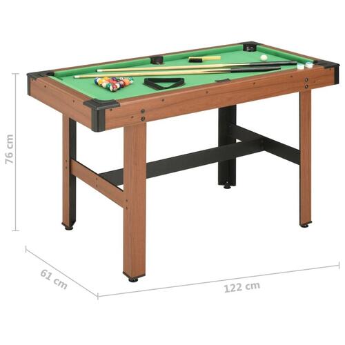 Billardbord 122 x 61 x 76 cm brun