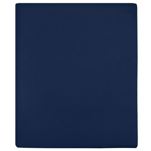 Stræklagen 90x200 cm jerseybomuld marineblå