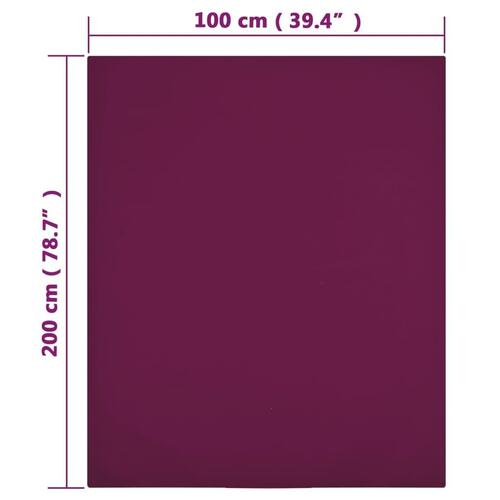 Stræklagner 2 stk. 100x200 cm jerseybomuld bordeauxrød