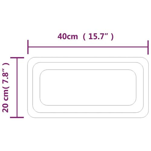 Badeværelsesspejl med LED-lys 40x20 cm