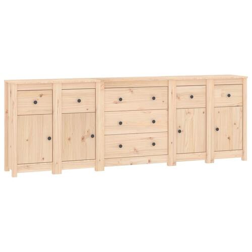Skænk 230x35x80 cm massivt fyrretræ