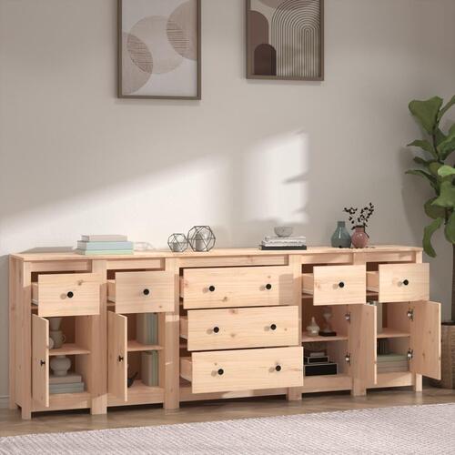 Skænk 230x35x80 cm massivt fyrretræ