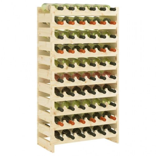 Vinreol 65x29x112 cm massivt fyrretræ