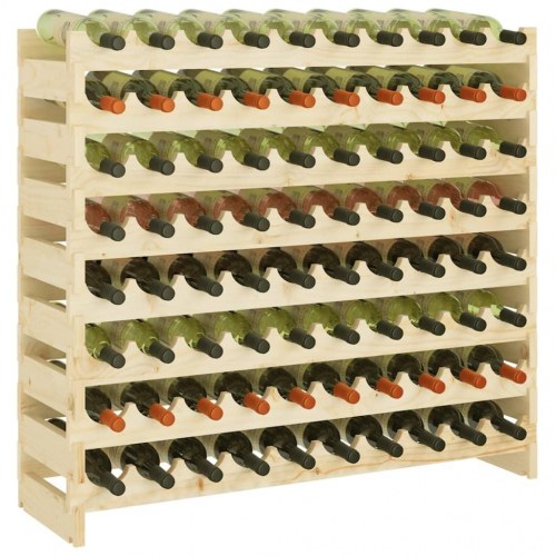 Vinreol 101x29x90 cm massivt fyrretræ